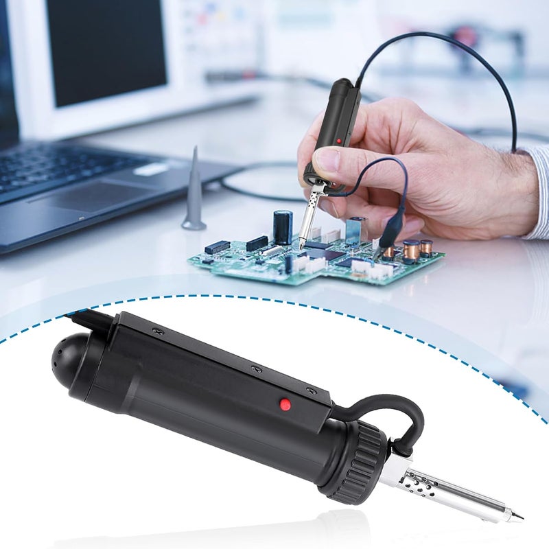 Loddery Solder sucker,Automatic Desoldering Pump Vacuum, Electric Solder Tin Sucker, Electric Desoldering Pump Automatic Vacuum Solder Sucker US Plug AC 110V 30W with 3 Soldering Suction Tips - Image 4